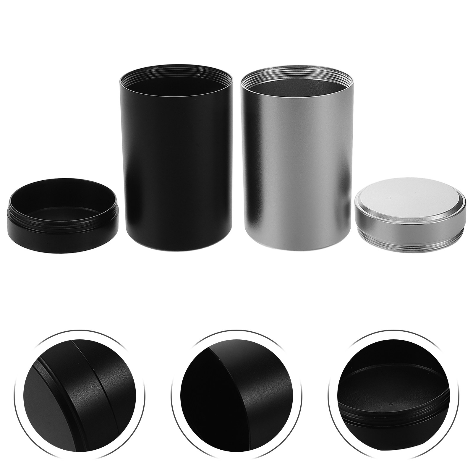 Coffee Tea Spices - 2-delige metalen potjesset van aluminiumlegering, draagbare,