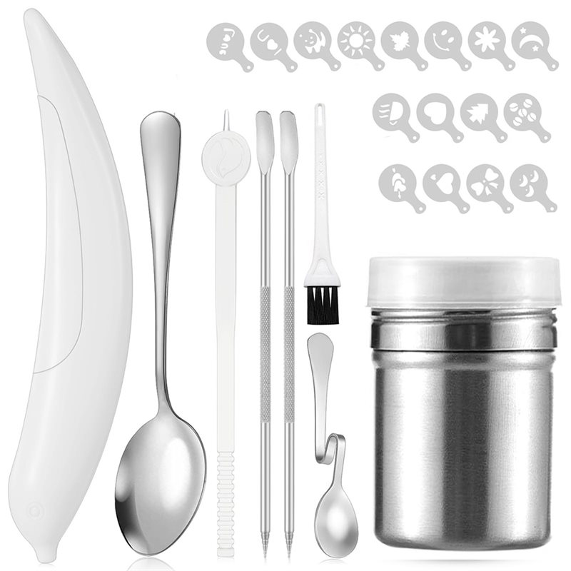 Coffee Stencil Art - ABMH-Versatile Coffee Latte Art Set Decoratieve