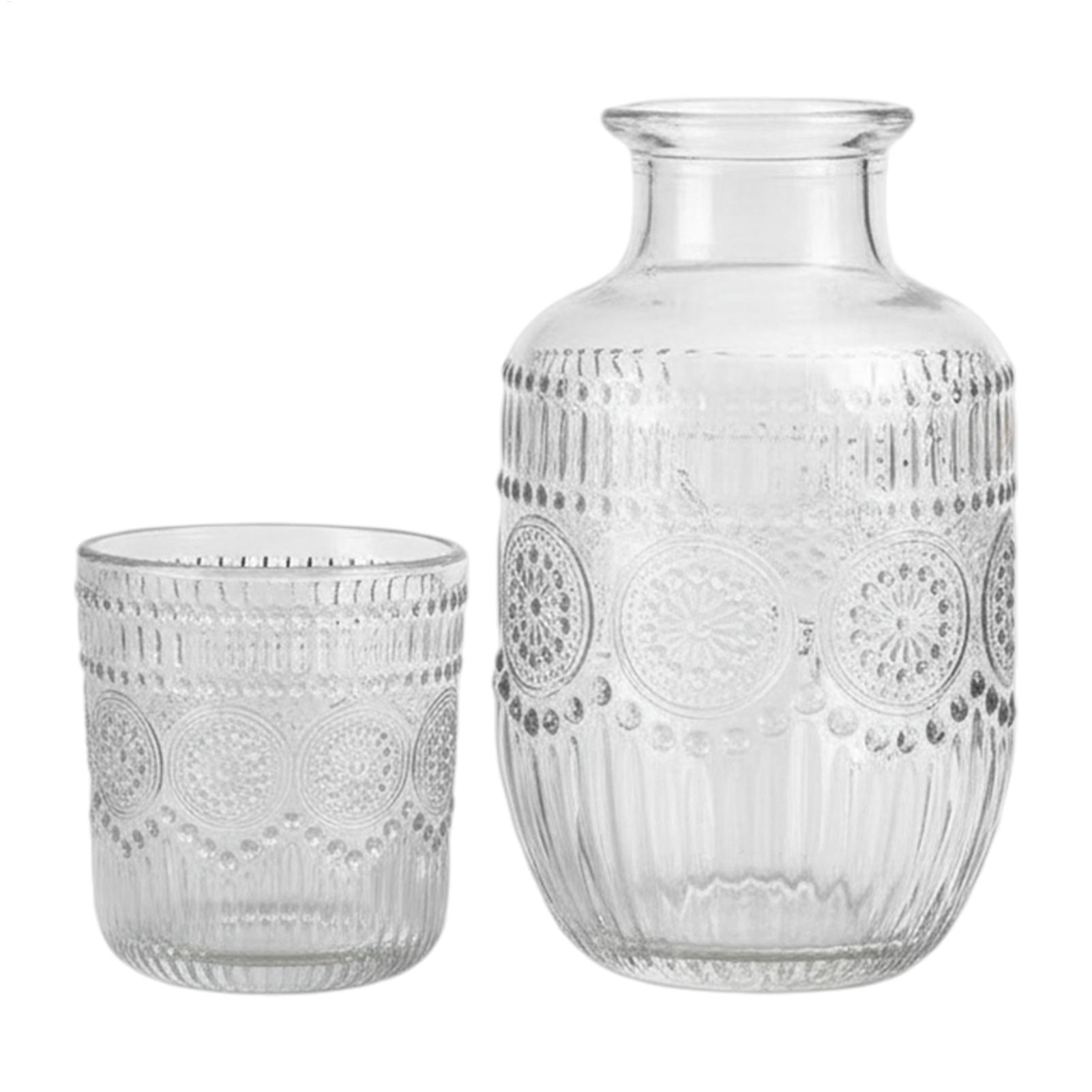 Coffee Tea Jug - 550ml Bedside Carafe, kan en glazen