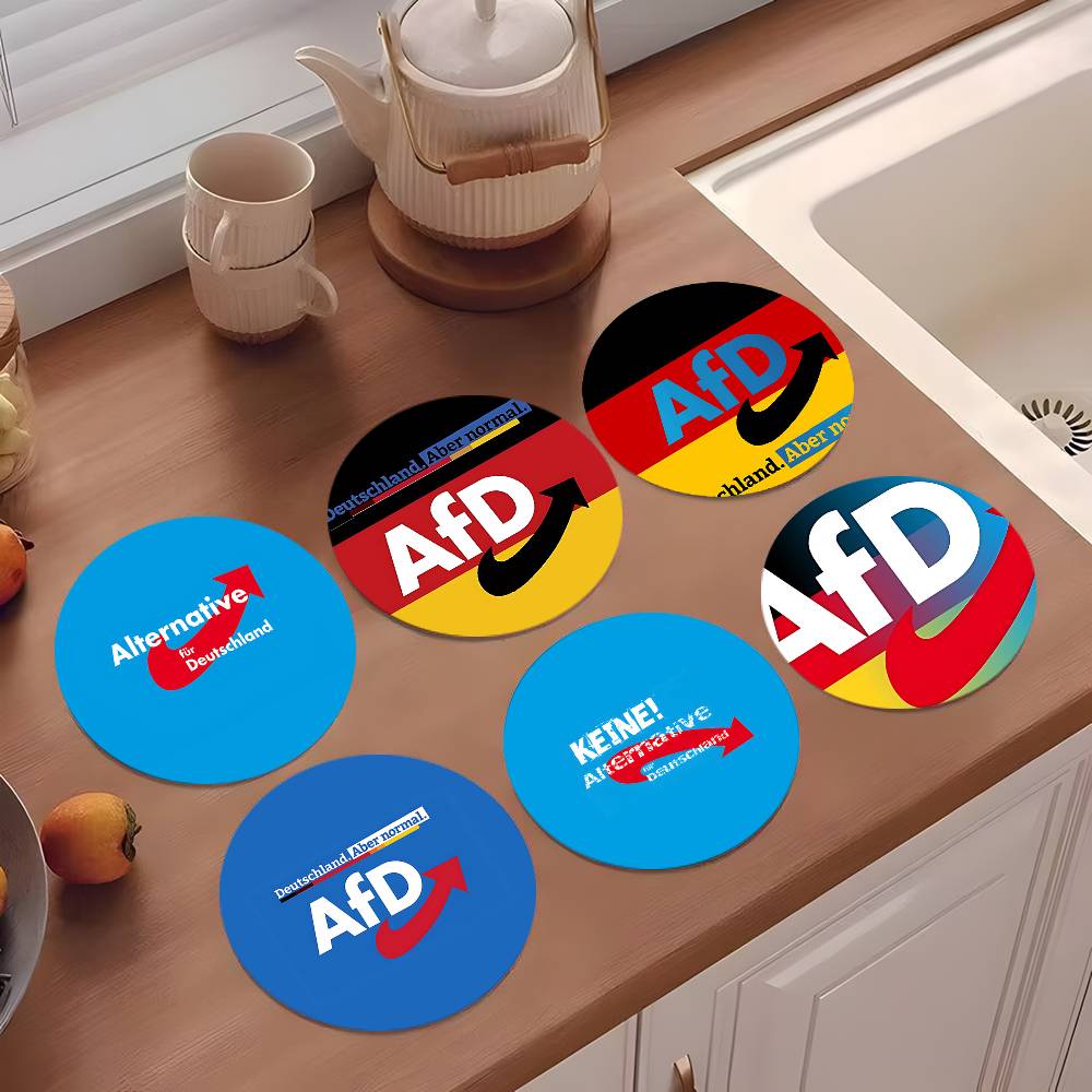 Alternative To Coffee And Tea - A-Alternative Afd Coasters 10cm Rond Houten