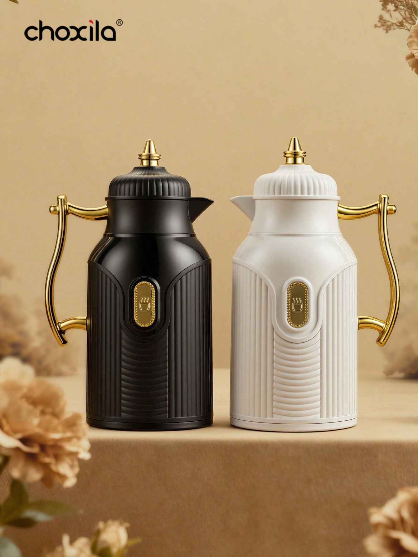 Coffee Tea Jug - 1 stuk grote geïsoleerde waterkoker, vergulde