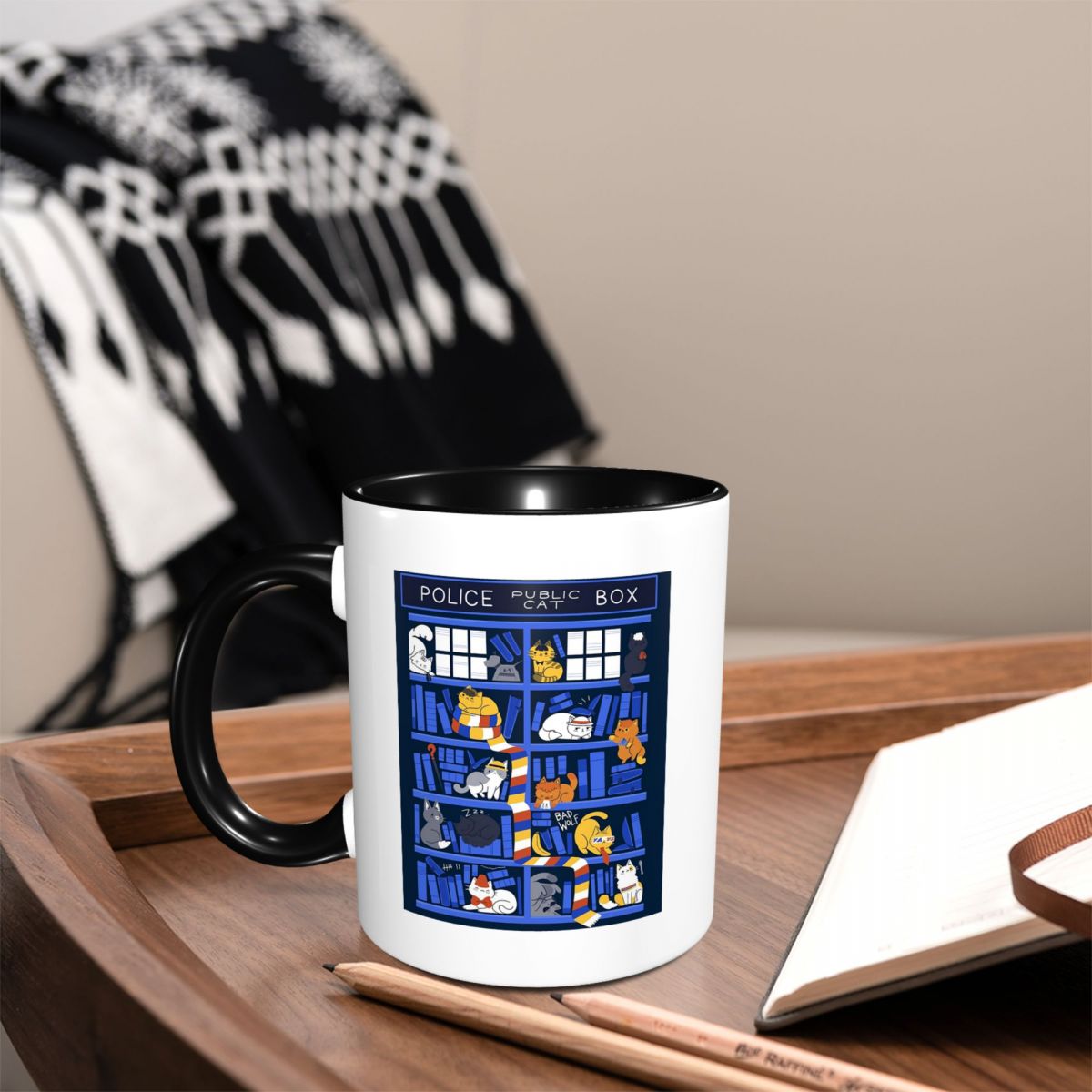 Coffee Tea Library - Bibliotheekdoos Who Mug Grappige keramische koffiekopjes