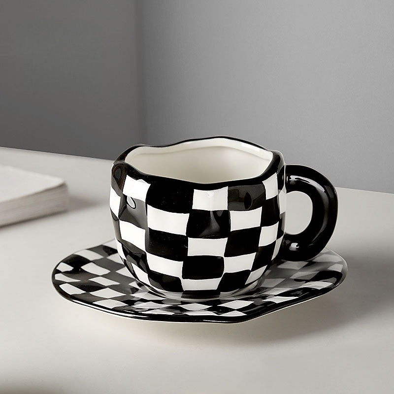 Alternative To Coffee And Tea - 250 ml zwart-wit afwisselbaar koffiemok en