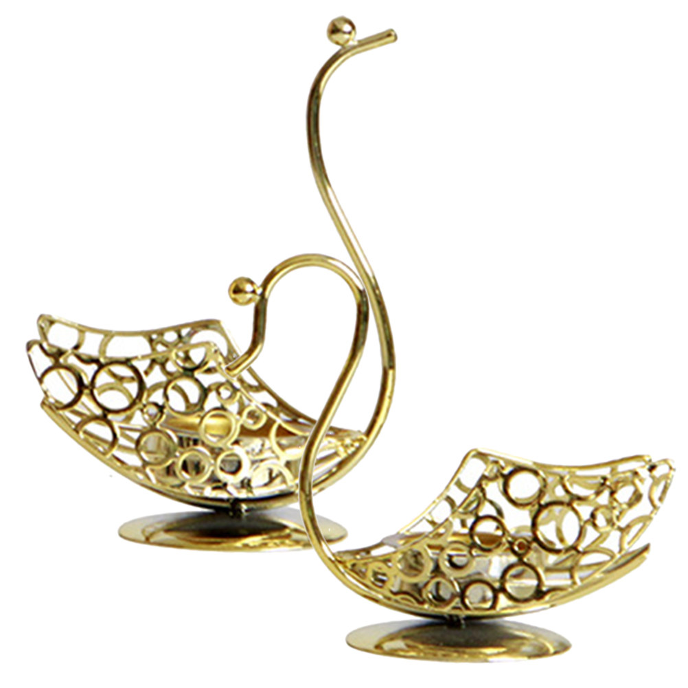 Coffee Tea Library - 1 paar ijzeren zwanen decoratieset, elegante