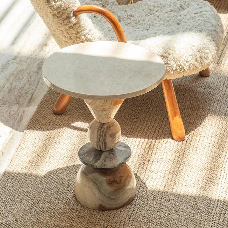 Coffee Tea Nook - Op maat gemaakte ronde marmeren salontafel