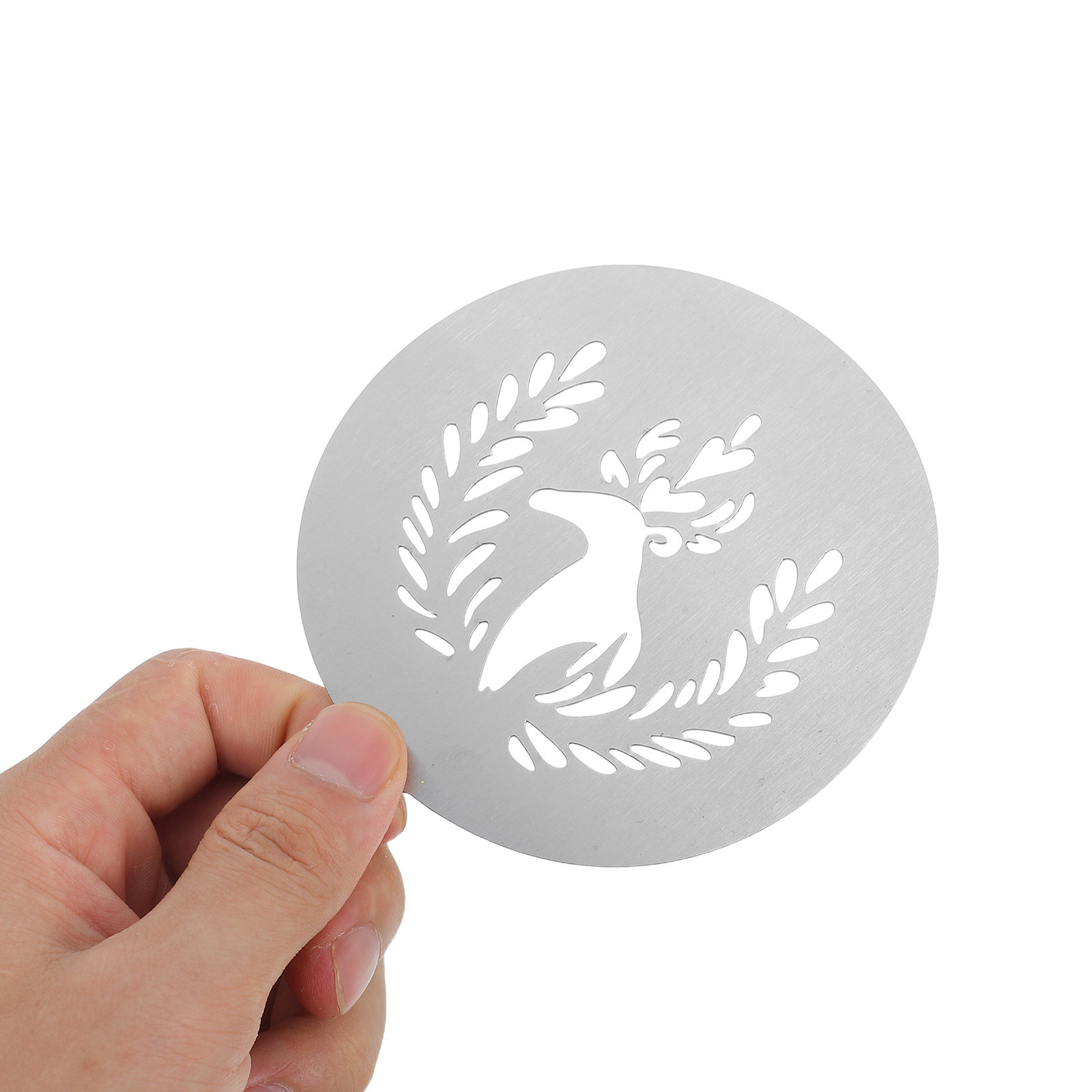 4 stuks premium roestvrijstale - Coffee Stencil Art recensie en prijs