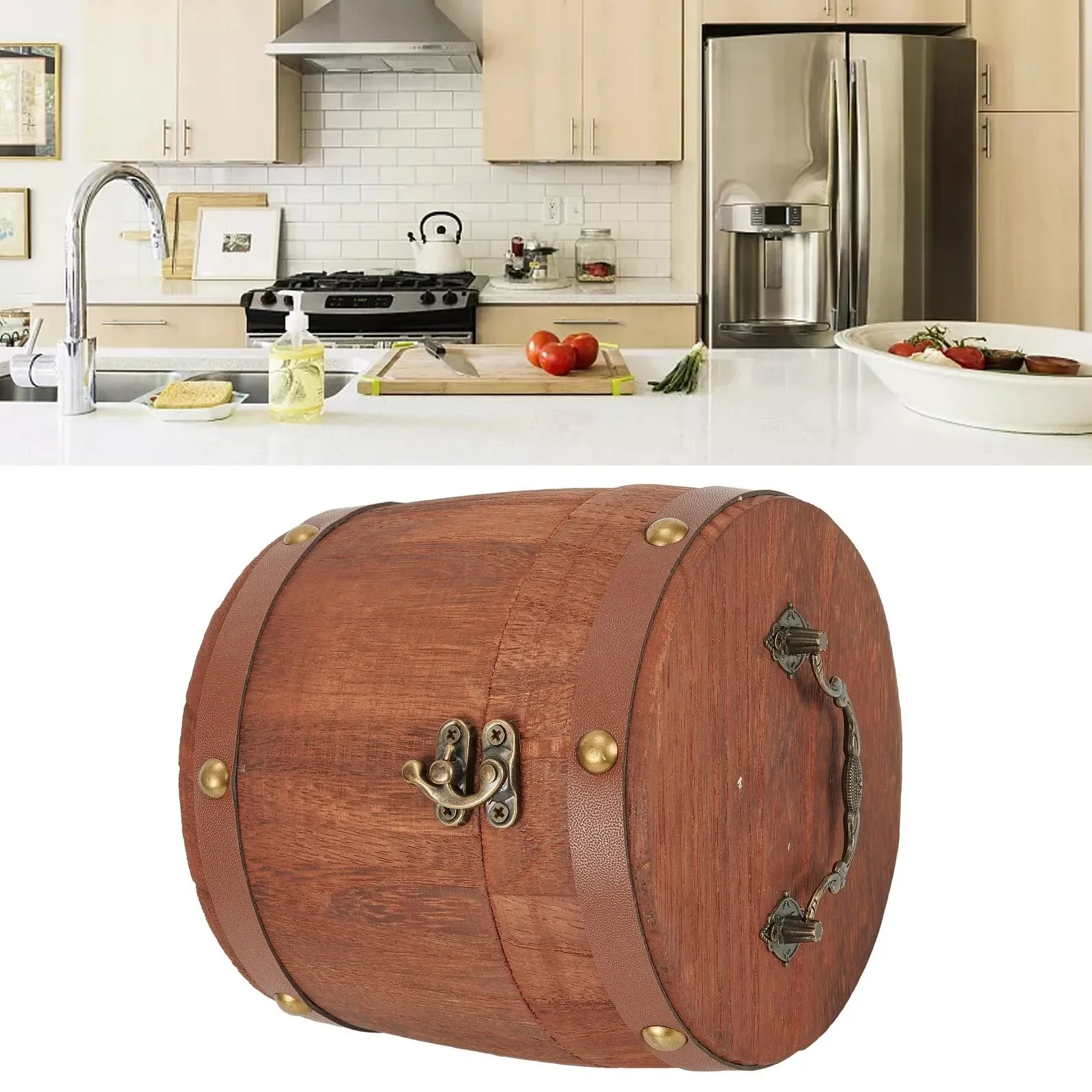 1 Pc Draagbare Thee Houten Vat - Coffee Tea Leaf And Bean recensie en prijs